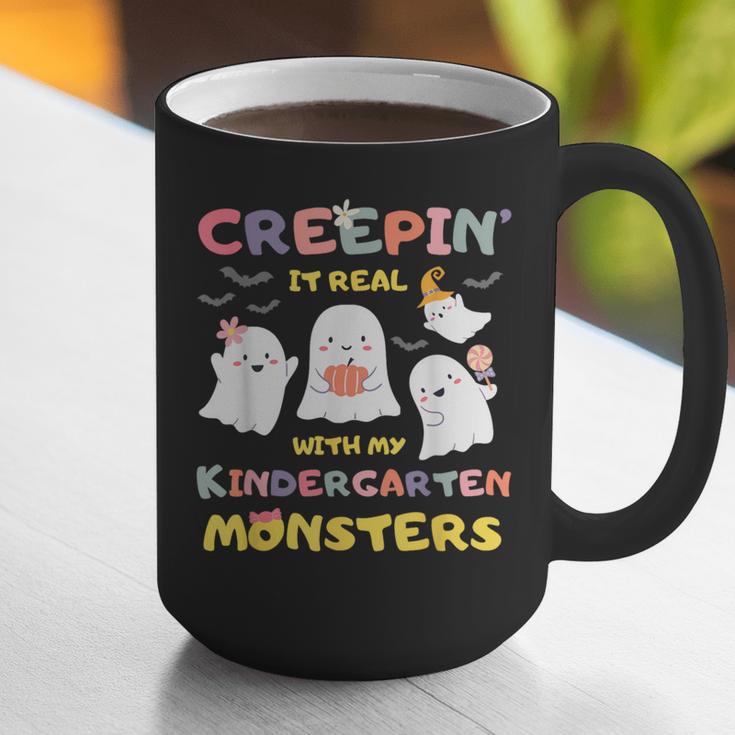 Creepin It Real With Kindergarten Monsters Halloween Teacher Graphic Print Coffee Mug, funny gift Creepin It Real With Kindergarten Monsters Halloween Teacher Graphic Print Coffee Mug, funny gift