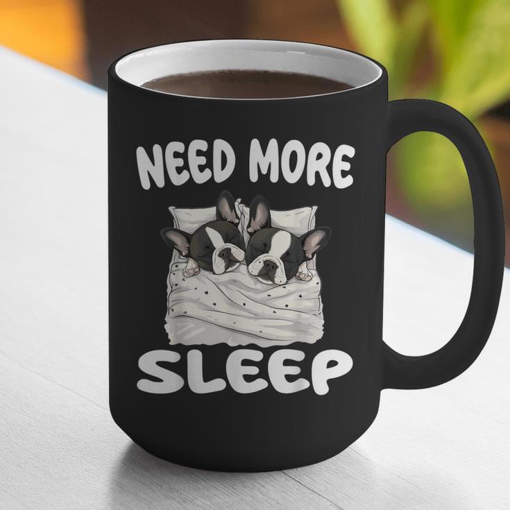 Cute Boston Terrier Need More Sleep Pajamas Nightgown Graphic Print Coffee Mug, funny gift