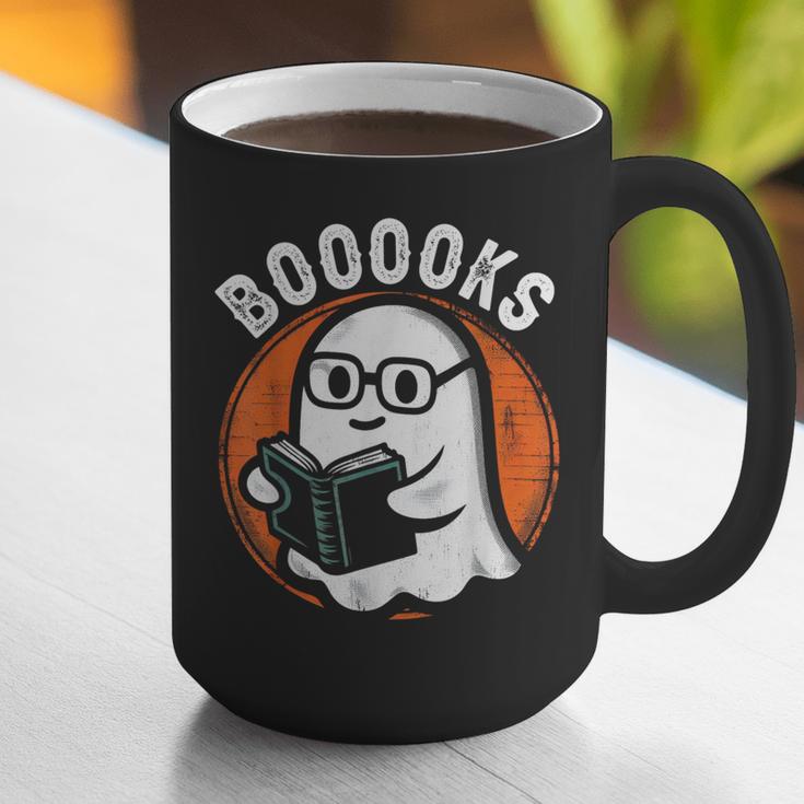 Cute Ghost Book Reading Books Lover Retro Halloween Teacher Graphic Print Coffee Mug, funny gift
