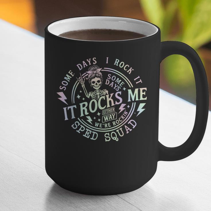 Some Days I Rock It Some Days It Rocks Me Teacher Sped Squad Graphic Print Coffee Mug, funny gift Some Days I Rock It Some Days It Rocks Me Teacher Sped Squad Graphic Print Coffee Mug, funny gift