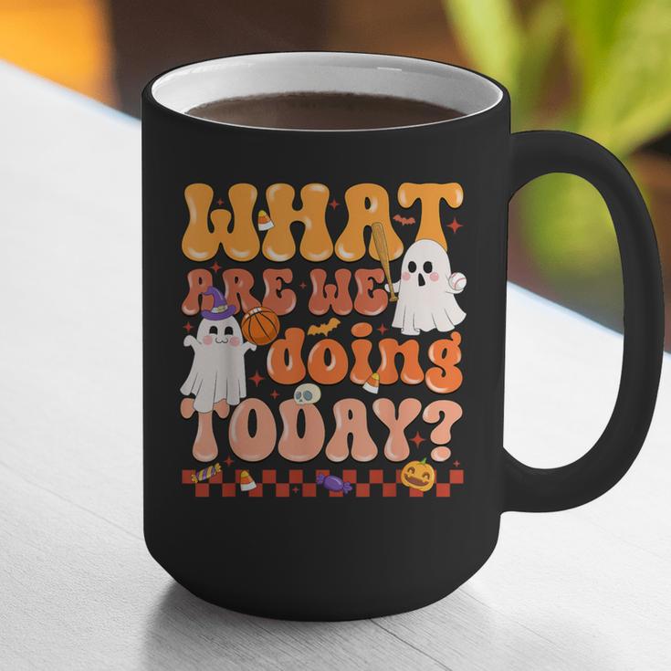 What Are We Doing Today Halloween PE Spooky Teacher Graphic Print Coffee Mug, Pe Teacher Mugs, funny gift