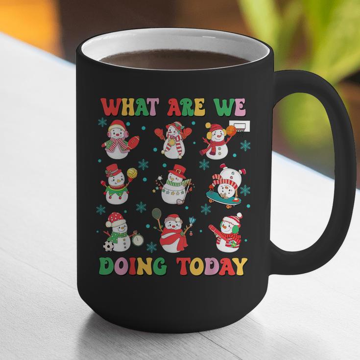 What Are We Doing Today PE Teacher Snowman Christmas Graphic Print Coffee Mug, Pe Teacher Mugs, funny gift What Are We Doing Today PE Teacher Snowman Christmas Graphic Print Coffee Mug, Pe Teacher Mugs, funny gift
