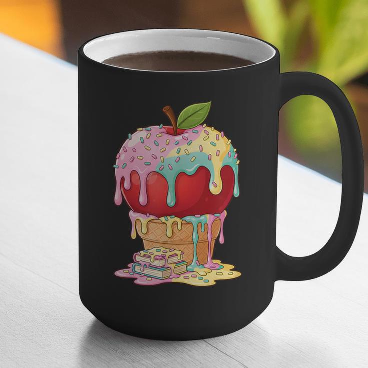 Dripping Apple Ice Cream Cone Cute Teacher Appreciation Graphic Print Coffee Mug, funny gift Dripping Apple Ice Cream Cone Cute Teacher Appreciation Graphic Print Coffee Mug, funny gift