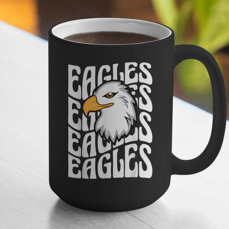 Eagles School Sports Fan Team Spirit Teacher Parent Student Graphic Print Coffee Mug, funny gift