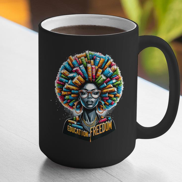 Education Is Freedom History Month Teacher Books Afro Graphic Print Coffee Mug, History Teacher Mugs, funny gift Education Is Freedom History Month Teacher Books Afro Graphic Print Coffee Mug, History Teacher Mugs, funny gift