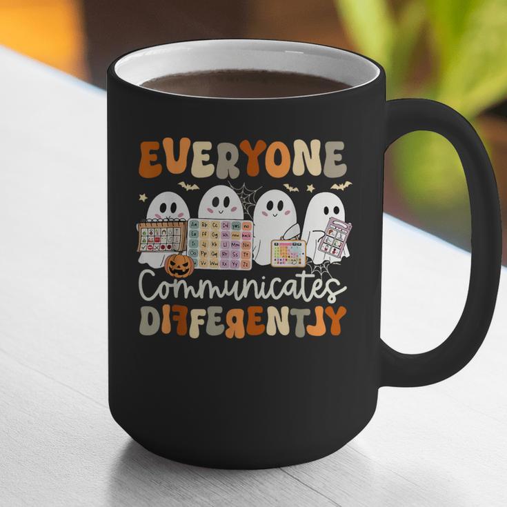 Everyone Communicates Differently Halloween Sped Teacher Graphic Print Coffee Mug, funny gift Everyone Communicates Differently Halloween Sped Teacher Graphic Print Coffee Mug, funny gift
