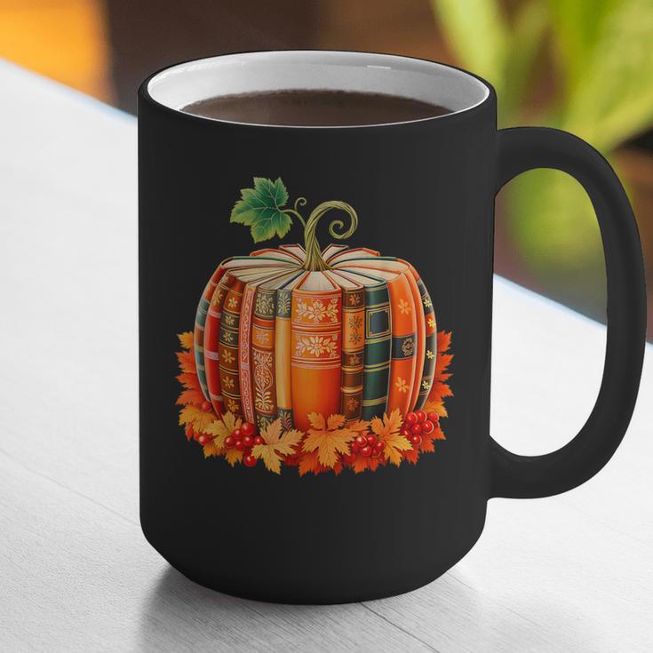 Fall Book Autumn Reading Teacher Halloween Pumpkin Season Graphic Print Coffee Mug, funny gift