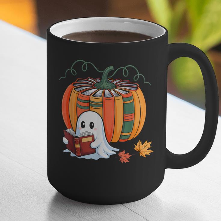 Fall Book Pumpkin Ghost Reading Books Halloween Teacher Graphic Print Coffee Mug, funny gift Fall Book Pumpkin Ghost Reading Books Halloween Teacher Graphic Print Coffee Mug, funny gift