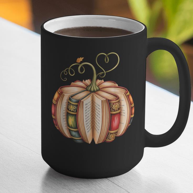 Fall Book Pumpkin Fall Librarians Bookworm Teachers Students Graphic Print Coffee Mug, funny gift