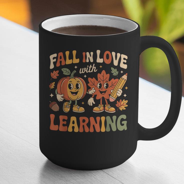 Fall In Love With Learning Retro Autumn Thanksgiving Teacher Graphic Print Coffee Mug, funny gift Fall In Love With Learning Retro Autumn Thanksgiving Teacher Graphic Print Coffee Mug, funny gift