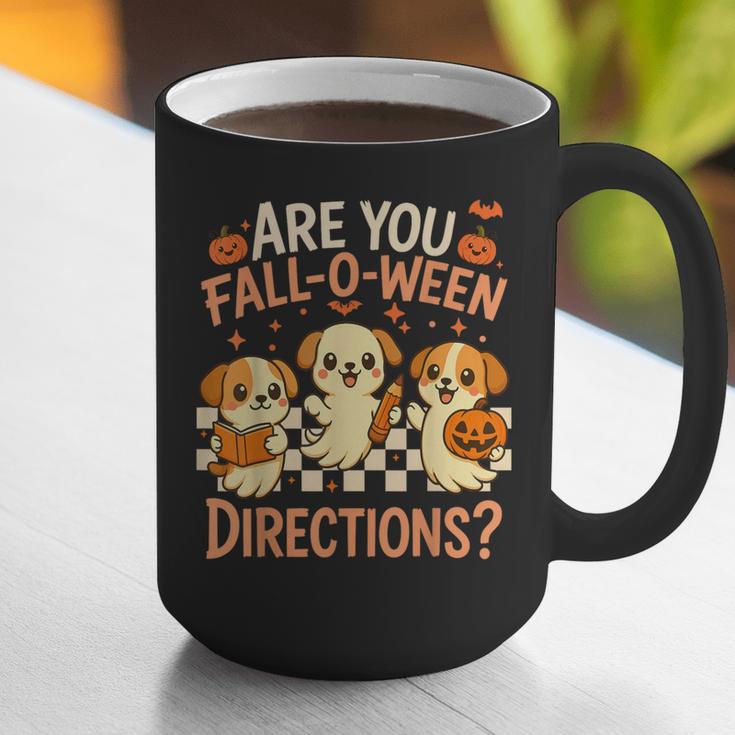 Are You Fall O Ween Directions Teacher Halloween Dog Ghost Graphic Print Coffee Mug, funny gift