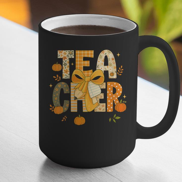Fall Teacher Pumpkin Coquette Bow Autumn Classroom Graphic Print Coffee Mug, funny gift Fall Teacher Pumpkin Coquette Bow Autumn Classroom Graphic Print Coffee Mug, funny gift