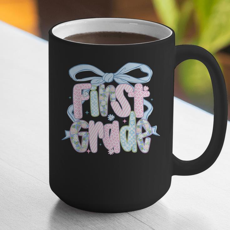 First Grade Coquette Bow Girls Teacher Team 1st Grade Squad Graphic Print Coffee Mug, First Grade Teacher Mugs, funny gift First Grade Coquette Bow Girls Teacher Team 1st Grade Squad Graphic Print Coffee Mug, First Grade Teacher Mugs, funny gift