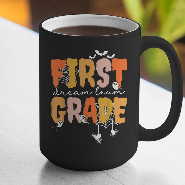 First Grade Dream Retro Team Fall Halloween Spooky Teachers Graphic Print Coffee Mug, First Grade Teacher Mugs, funny gift First Grade Dream Retro Team Fall Halloween Spooky Teachers Graphic Print Coffee Mug, First Grade Teacher Mugs, funny gift