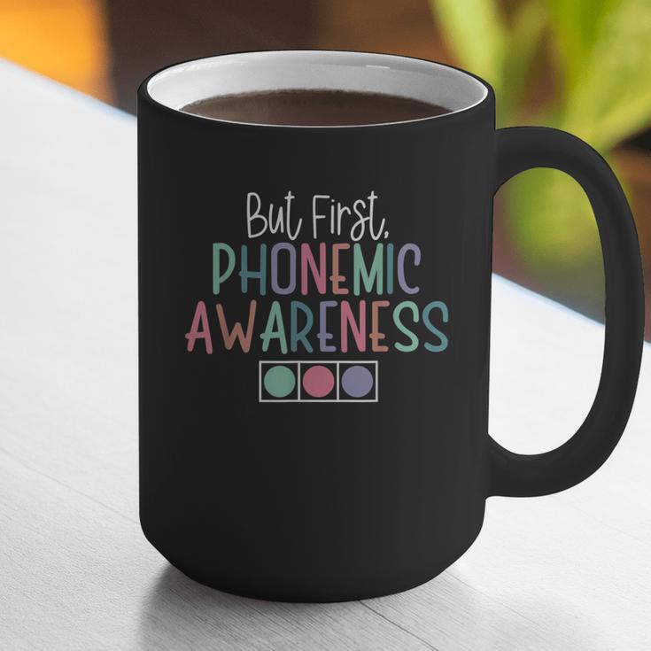But First Phonemic Awareness Reading Teacher Interventionist Graphic Print Coffee Mug, funny gift