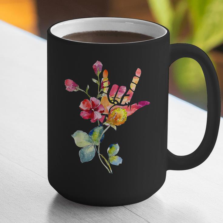 Flower American Sign Language ASL Teacher Teaching Deaf Graphic Print Coffee Mug, funny gift Flower American Sign Language ASL Teacher Teaching Deaf Graphic Print Coffee Mug, funny gift