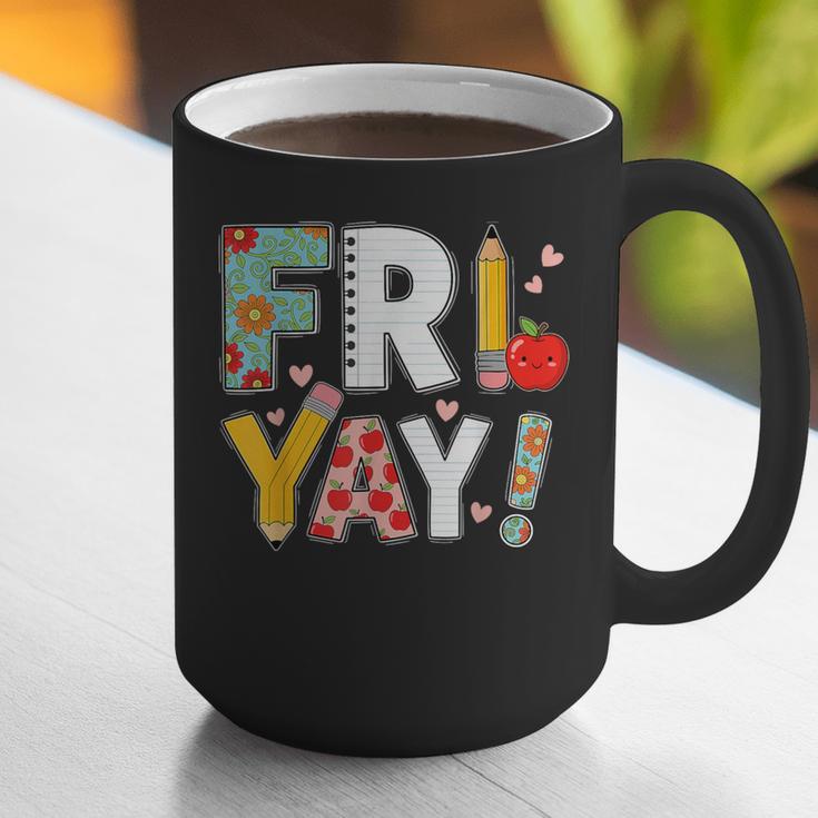 Fri Yay Teacher Happy Friday Friyay Weekend Back To School Graphic Print Coffee Mug, funny gift