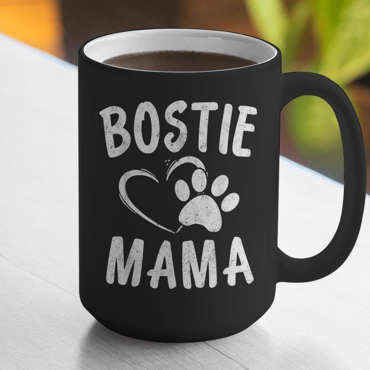 Fun Bostie Mama Dog Lover Apparel Boston Terrier Mom Graphic Print Coffee Mug, Boston Terrier Mom Mugs, funny gift
