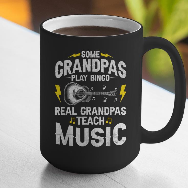 Some Grandpas Play Bingo Real Grandpas Teach Music Teacher Graphic Print Coffee Mug, funny gift