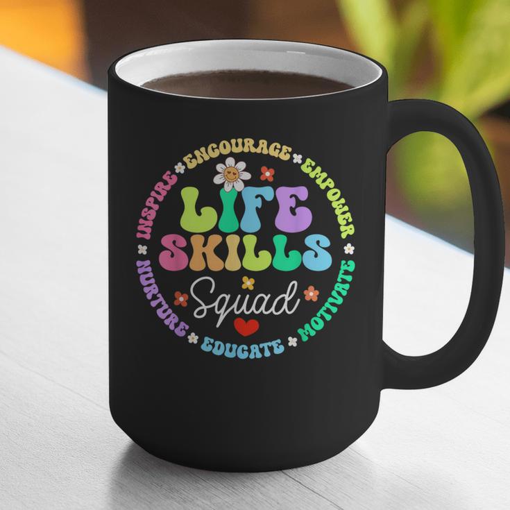 Groovy Life Skills Squad Teacher Special Ed SPED Team Crew Graphic Print Coffee Mug, Groovy Teacher Mugs, funny gift