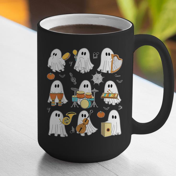 Halloween Ghost Music Teacher Playing Instruments Graphic Print Coffee Mug, funny gift Halloween Ghost Music Teacher Playing Instruments Graphic Print Coffee Mug, funny gift