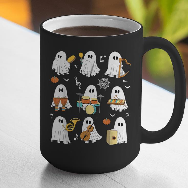 Halloween Ghost Playing Musical Instruments Music Teacher Graphic Print Coffee Mug, funny gift Halloween Ghost Playing Musical Instruments Music Teacher Graphic Print Coffee Mug, funny gift
