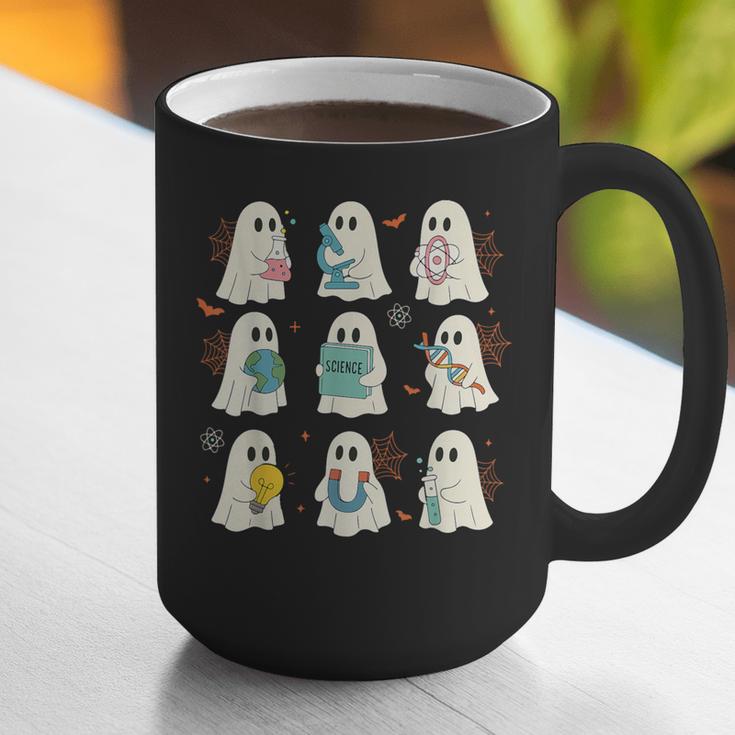 Halloween Science Teacher Student Ghost Laboratory Men Women Graphic Print Coffee Mug, Science Teacher Mugs, funny gift