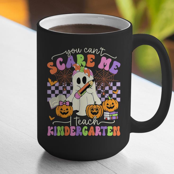 Halloween Teacher You Can't Scare Me I Teach Kindergarten Graphic Print Coffee Mug, funny gift