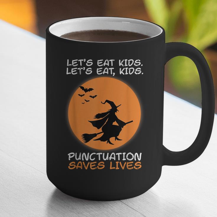 Halloween Teacher Witch Lets Eat Kids Punctuation Graphic Print Coffee Mug, funny gift Halloween Teacher Witch Lets Eat Kids Punctuation Graphic Print Coffee Mug, funny gift