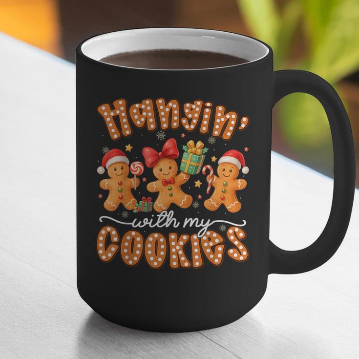 Hangin With My Cookies Gingerbread Men Women Xmas Teacher Graphic Print Coffee Mug, funny gift