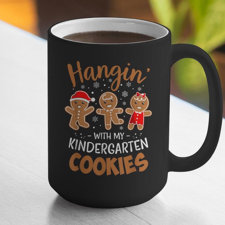Hangin My Kindergarten Cookie Gingerbread Christmas Teacher For Men Women Kids Graphic Print Coffee Mug, funny gift