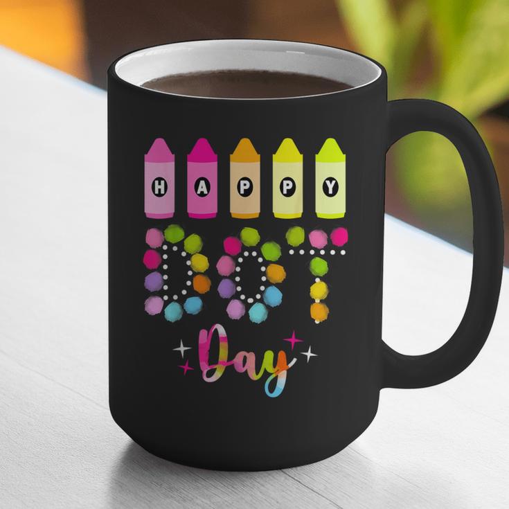 Happy Dot Day 2025 Teacher Kids Girls Colorful Polka Dot Day Graphic Print Coffee Mug, funny gift