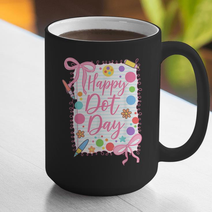 Happy Dot Day Bow Coquette For Teacher Girls Graphic Print Coffee Mug, funny gift Happy Dot Day Bow Coquette For Teacher Girls Graphic Print Coffee Mug, funny gift
