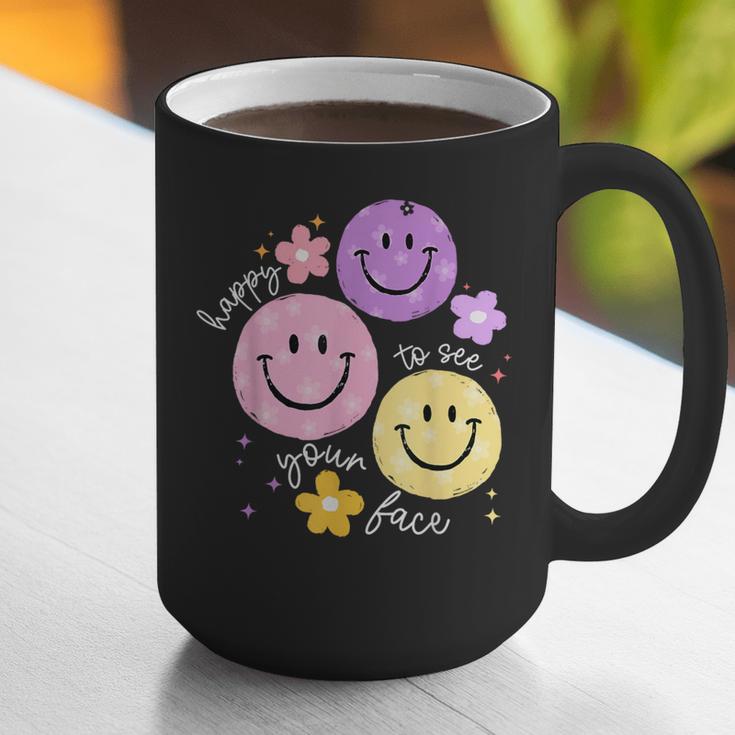 Happy To See Your Face Teacher Flower Back To School Graphic Print Coffee Mug, funny gift Happy To See Your Face Teacher Flower Back To School Graphic Print Coffee Mug, funny gift