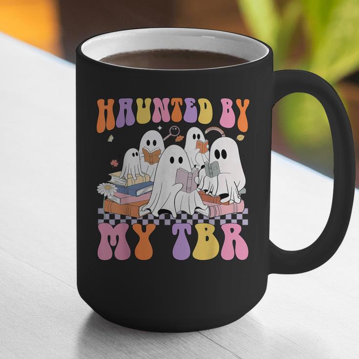 Haunted By My TBR Cute Ghosts Book Reading Teacher Halloween Graphic Print Coffee Mug, funny gift