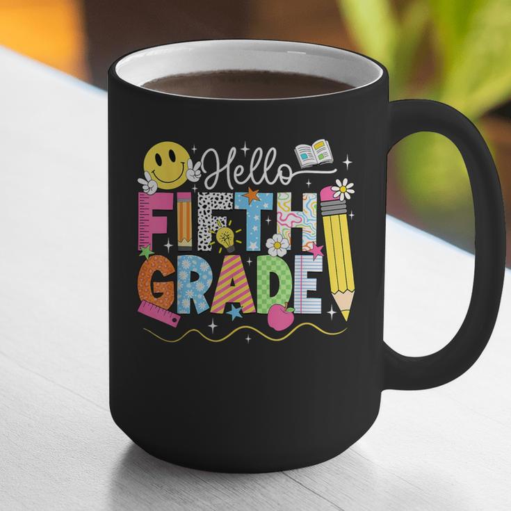 Hello Fifth Grade Team 5th Grade Back To School Teacher Kids Graphic Print Coffee Mug, funny gift