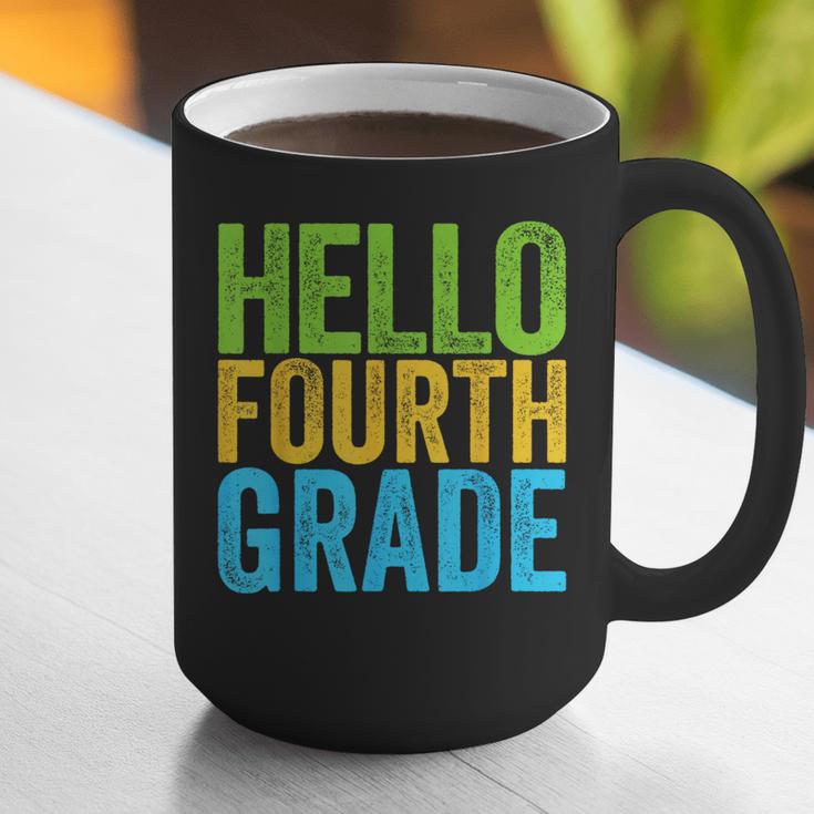 Hello Fourth Grade Shirt 4th Grade Boy Girl Student Teacher Graphic Print Coffee Mug, 4th Grade Teacher Mugs, funny gift