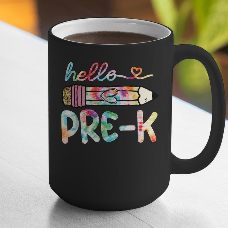 Hello Pre-K Pencil Teacher Student Tie Dye Graphic Print Coffee Mug, funny gift Hello Pre-K Pencil Teacher Student Tie Dye Graphic Print Coffee Mug, funny gift