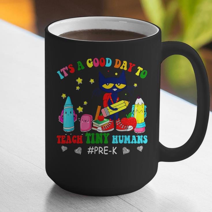 It's A Good-Day To Teach Tiny Humans Pre-K Cat Teacher Lover Graphic Print Coffee Mug, funny gift
