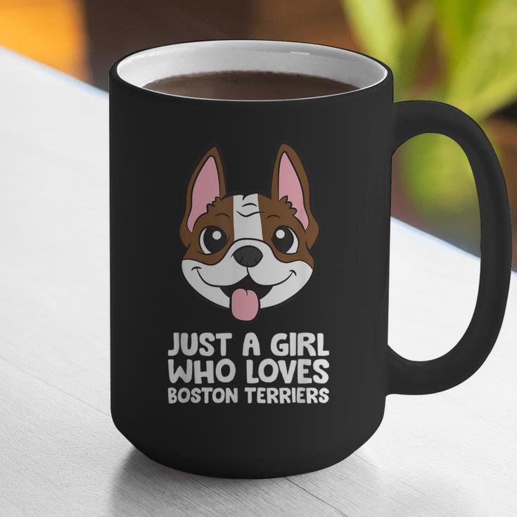 Just a Girl Who Loves Boston Terriers Graphic Print Coffee Mug, funny gift