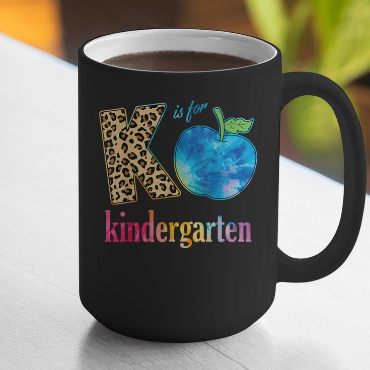 K Is For Kindergarten Teacher Tie Dye Back To School Kinder For Men Women Girls Kids Graphic Print Coffee Mug, funny gift