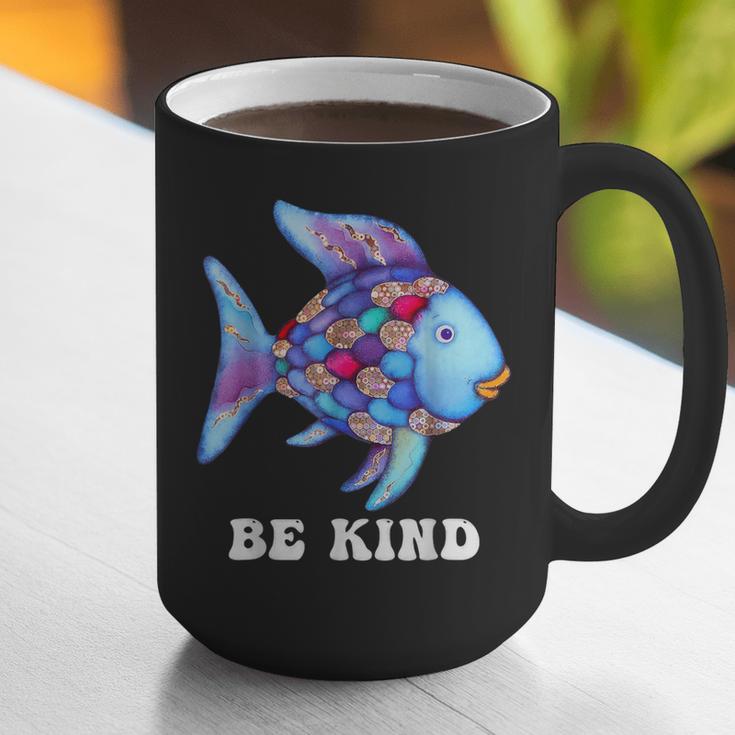 Be Kind Rainbow Fish Teacher Life Teaching Back To School Graphic Print Coffee Mug, funny gift