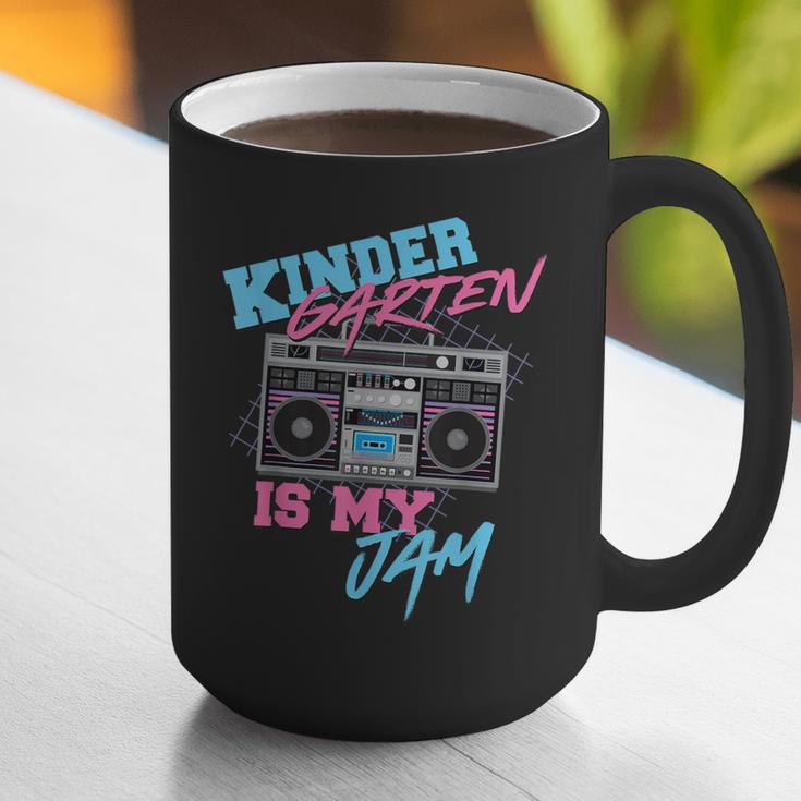 Kindergarten Is My Jam Vintage 80s Boombox Teacher Student Graphic Print Coffee Mug, funny gift Kindergarten Is My Jam Vintage 80s Boombox Teacher Student Graphic Print Coffee Mug, funny gift