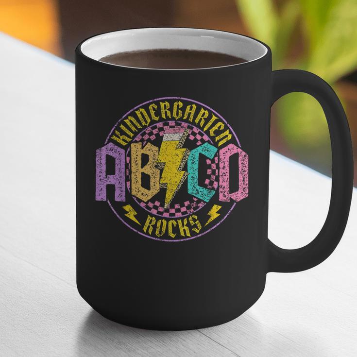 Kindergarten Rocks ABCD Back To School Rock Teacher Graphic Print Coffee Mug, funny gift Kindergarten Rocks ABCD Back To School Rock Teacher Graphic Print Coffee Mug, funny gift