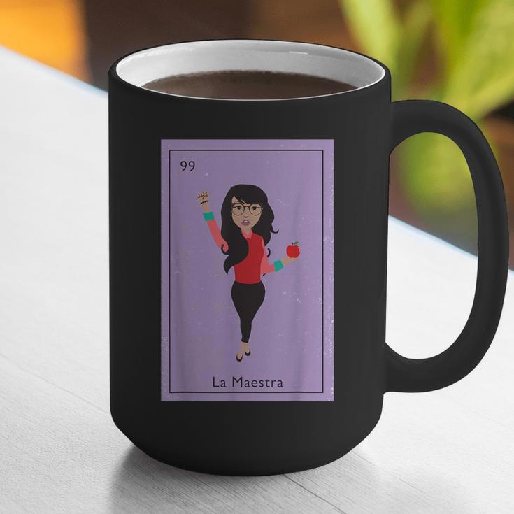 La Maestra Mexican Bingo Card Teacher Lottery Card Graphic Print Coffee Mug, funny gift La Maestra Mexican Bingo Card Teacher Lottery Card Graphic Print Coffee Mug, funny gift