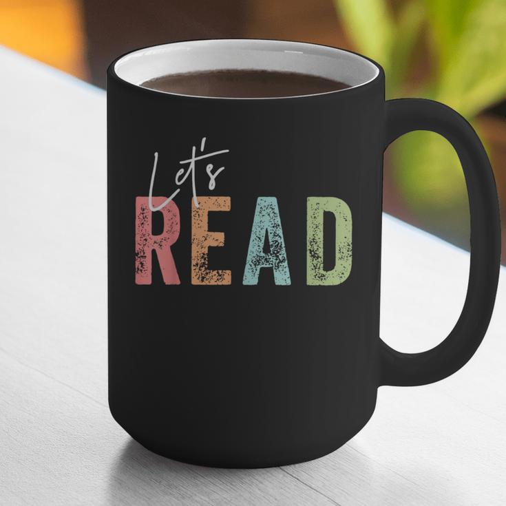 Let's Read Book Nerd Reading Book Lover Librarian Teacher Graphic Print Coffee Mug, funny gift