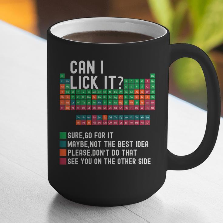 Can I Lick It Periodic Table Science Teacher Chemistry Graphic Print Coffee Mug, Science Teacher Mugs, funny gift