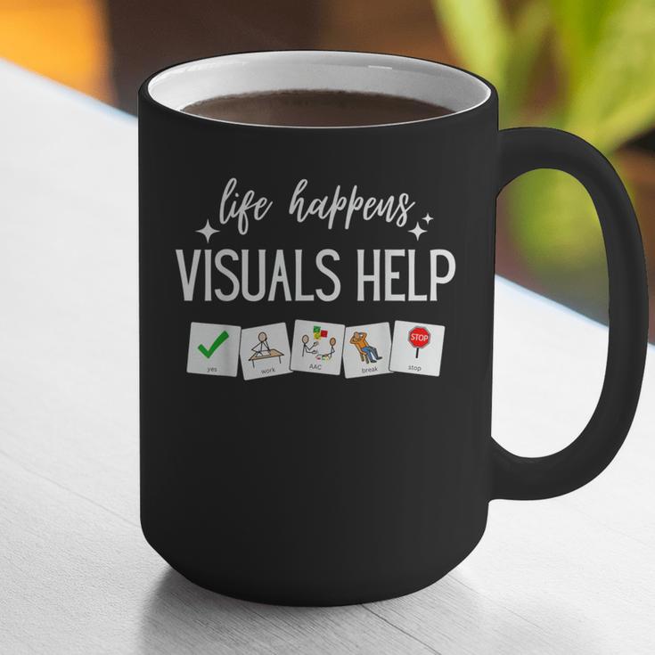 Life Happens Visuals Help Special Education Teacher Aide Men Women Graphic Print Coffee Mug, funny gift Life Happens Visuals Help Special Education Teacher Aide Men Women Graphic Print Coffee Mug, funny gift