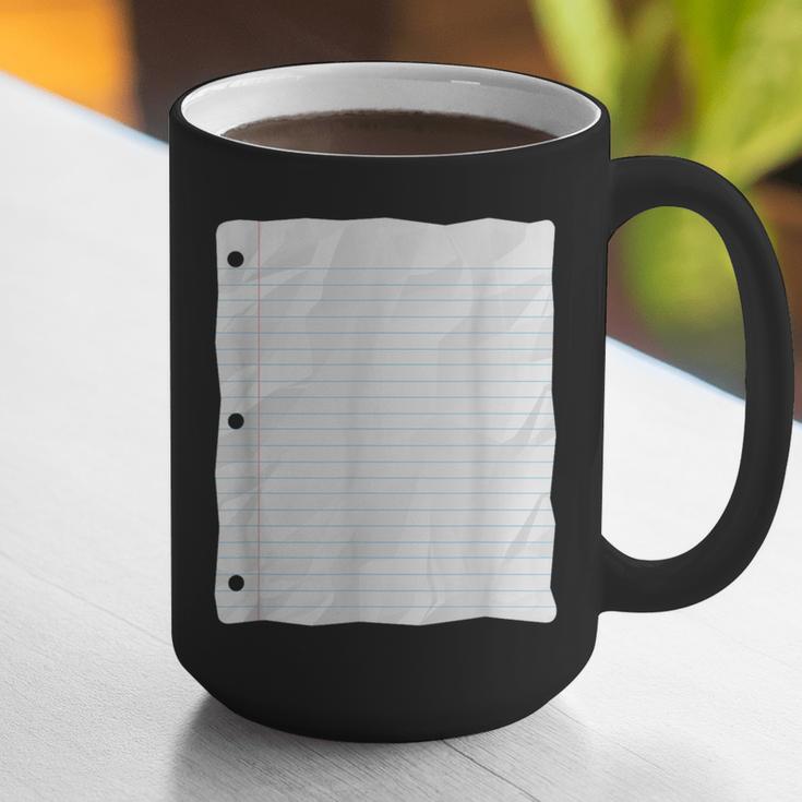 Lined Paper Notebook Halloween Costume For Students Teachers For Men Women Kids Graphic Print Coffee Mug, funny gift