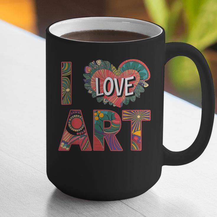 I Love Art Artist Painter Colorful Painting Art Teacher Graphic Print Coffee Mug, funny gift